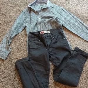 Levi jeans size 10r and Thomas Dean shirt, sz10/12